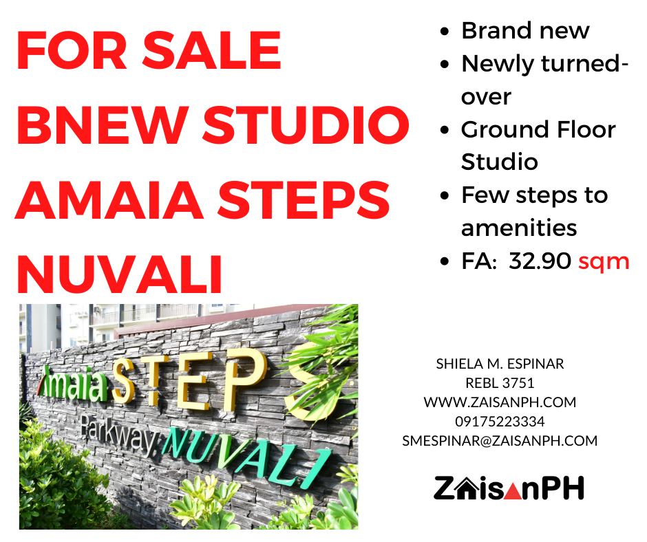 Amaia Steps Nuvali STUDIO Condo For Sale in Calamba City